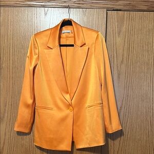 Alice + Olivia Orange Blazer Suit Jacket